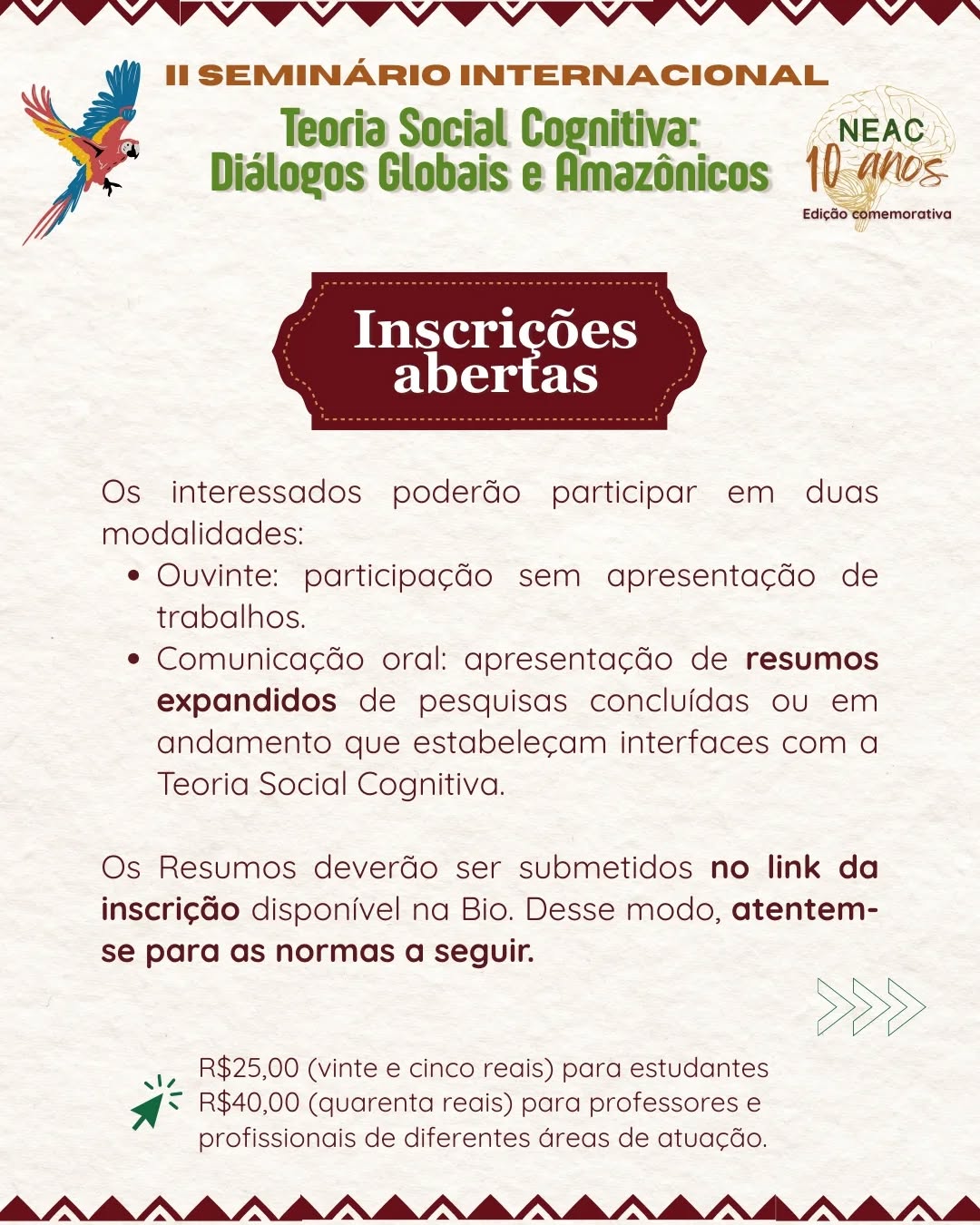Seminário Internacional Teoria Social Cognitiva